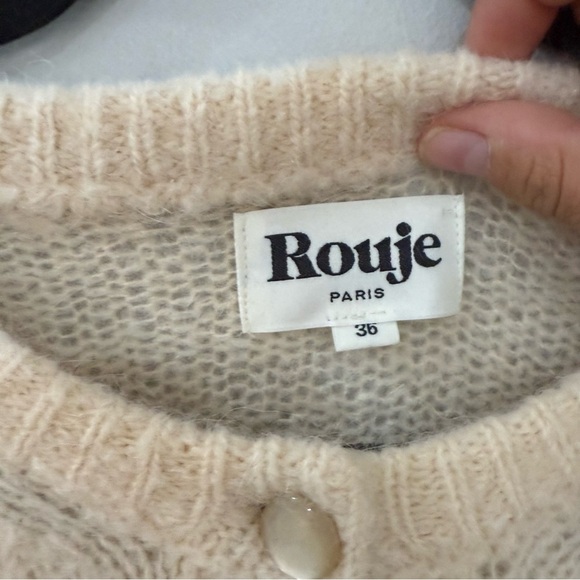 Rouje Sweater Amarillo Cardigan Mohair in Nude Cream - Picture 9 of 10
